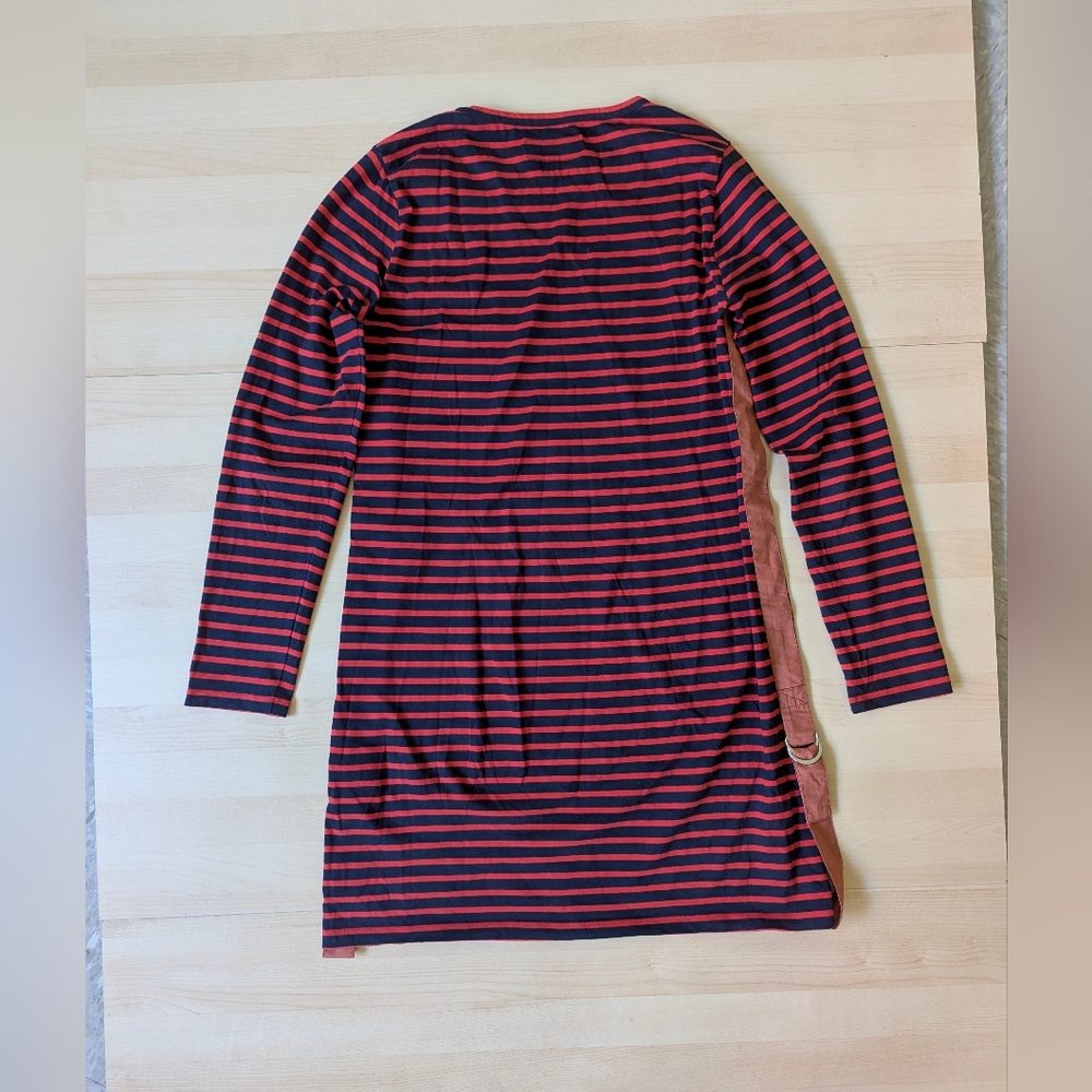 10‎ Crosby Derek Lam Red and Navy Striped Midi Dress - Picture 8 of 12